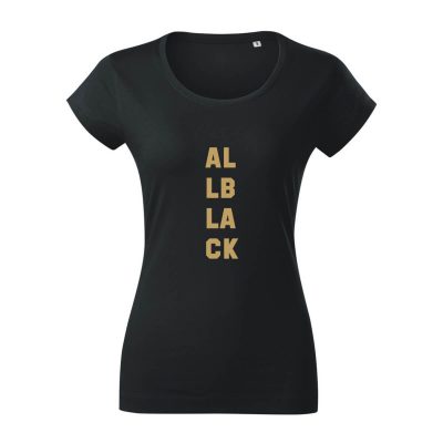 allblack gold dámske tričko