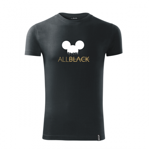 pánske čierne tričko allblack mouse edition