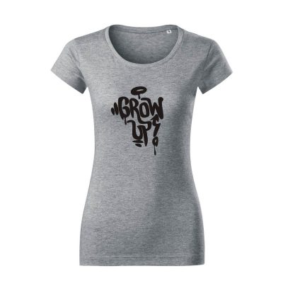 šedé dámske tričko GROW UP